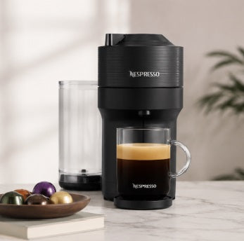 Nespresso Vertuo Pop+ Coffee & Espresso Machine β Liquorice Black, Compact Single Serve Coffee Maker with Bluetooth & WiFi