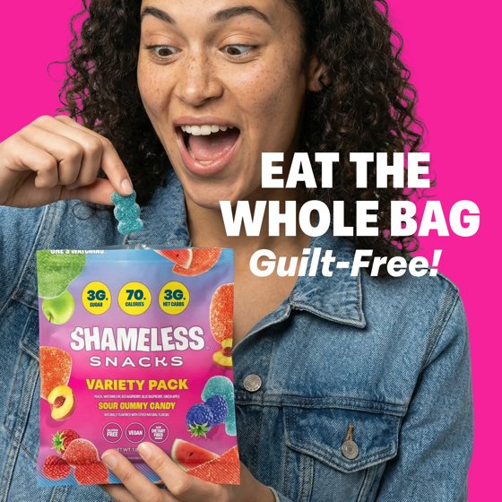 Shameless Snacks Gummies Variety Pack, 1.8 oz Each