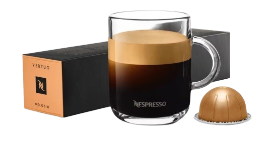 Nespresso Capsules Vertuo, Melozio, Medium Roast Coffee, 10-Count Coffee Pods, Brews 7.8oz.