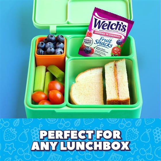 Welch's Fruit Snacks Gluten-Free Fruit Punch & Berries 'N Cherries Kids Snacks, Soft Snacks, .8 oz, 22 Count
