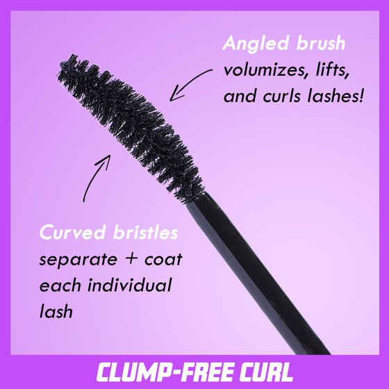 L.A. COLORS Perfect Curl Volumizing Mascara – Long Wearing Ultra Lifting Black Mascara for Fuller Curled Lashes, 0.30 fl oz