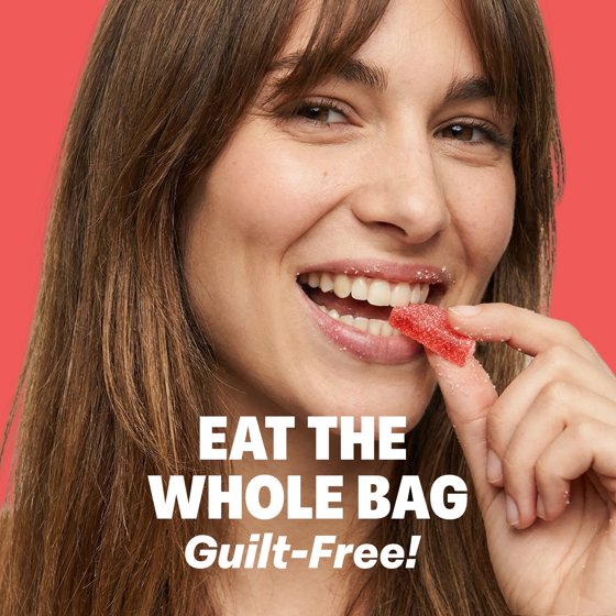 Shameless Snacks Watermelon Sour Gummy Candy, Low Calorie Keto Friendly High Fiber Low Sugar Healthy Candy, Gluten Free, 1.8 oz Bag