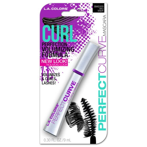 L.A. COLORS Perfect Curl Volumizing Mascara – Long Wearing Ultra Lifting Black Mascara for Fuller Curled Lashes, 0.30 fl oz