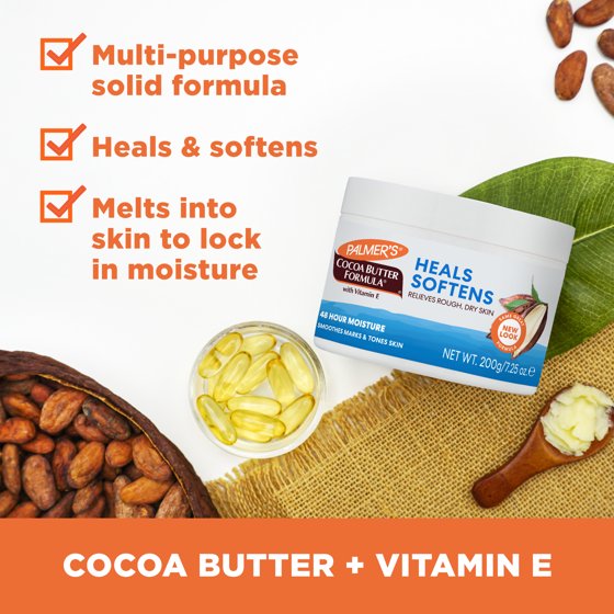 Palmer's Cocoa Butter Formula Solid Lotion with Vitamin E, Moisturizes & Soothes Dry Skin, 7.25 oz.