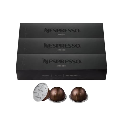 Nespresso Capsules Vertuo, Intenso, Dark Roast Coffee, 20-Count Coffee Pods, Brews 7.8oz