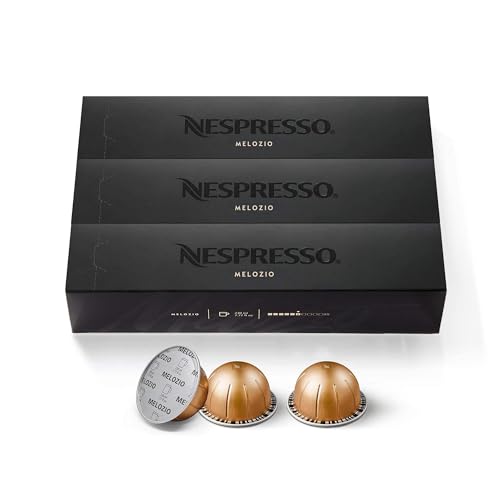 Nespresso Capsules Vertuo, Melozio, Medium Roast Coffee, 10-Count Coffee Pods, Brews 7.8oz.