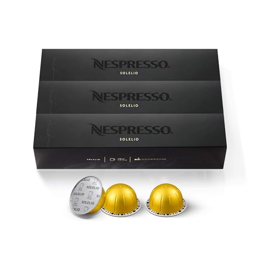 Nespresso Capsules Vertuo, Solelio, Mild Roast Coffee, 10-Count Coffee Pods, Brews 7.8 oz.