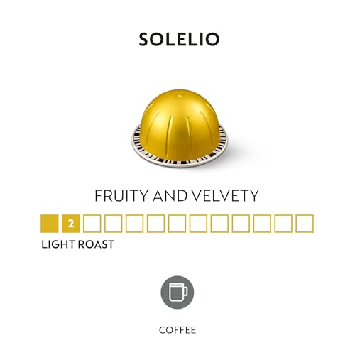 Nespresso Capsules Vertuo, Solelio, Mild Roast Coffee, 10-Count Coffee Pods, Brews 7.8 oz.