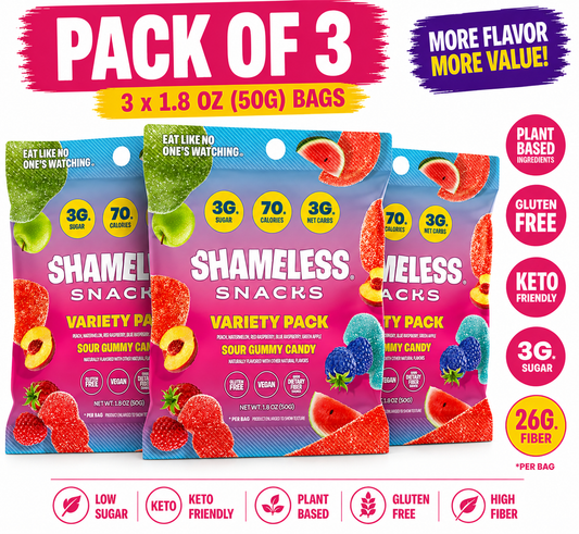 Shameless Snacks Gummies Variety Pack, 1.8 oz Each