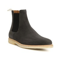 Handmade Men Chelsea Black Suede Leather Boots Ankle high Shoes