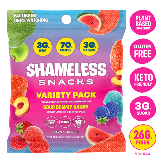Shameless Snacks Gummies Variety Pack, 1.8 oz Each