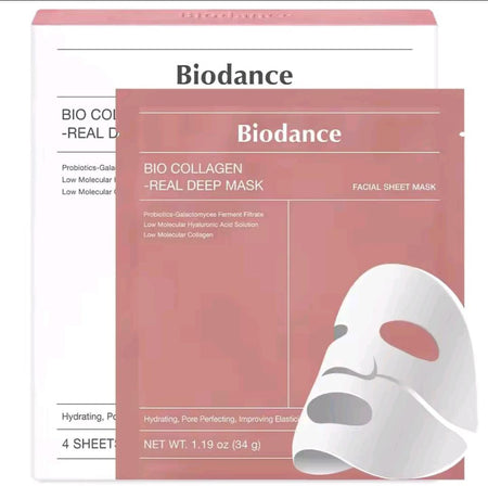 Agtoal Bio-Collagen Hydrating Mask - 34g (1.2 oz) x 4ea