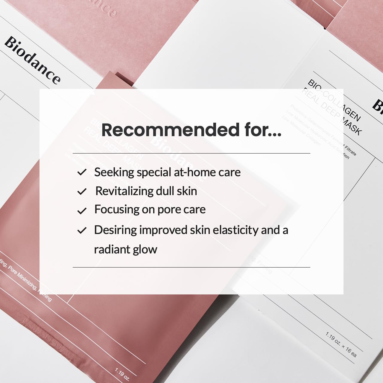 Agtoal Bio-Collagen Hydrating Mask - 34g (1.2 oz) x 4ea