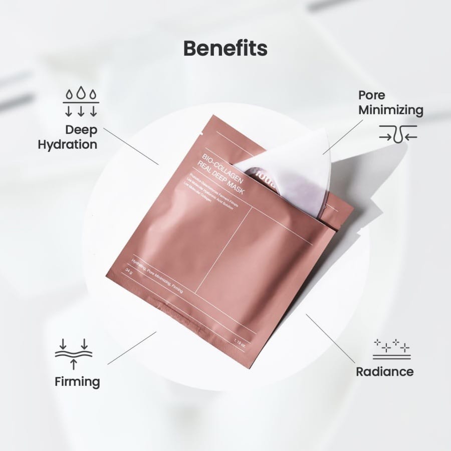 Agtoal Bio-Collagen Hydrating Mask - 34g (1.2 oz) x 4ea