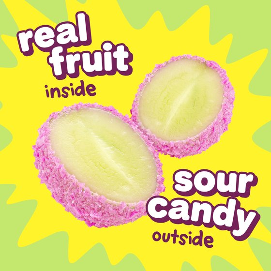 Fruit Riot Sour Candy Mixed Grapes, Real Frozen Fruit, 8 ounce
