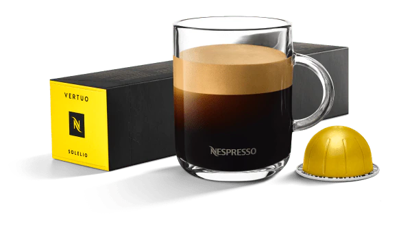Nespresso Capsules Vertuo, Solelio, Mild Roast Coffee, 10-Count Coffee Pods, Brews 7.8 oz.