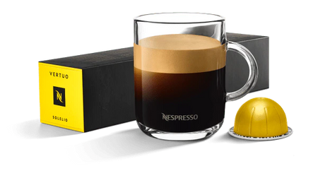 Nespresso Capsules Vertuo, Solelio, Mild Roast Coffee, 10-Count Coffee Pods, Brews 7.8 oz.